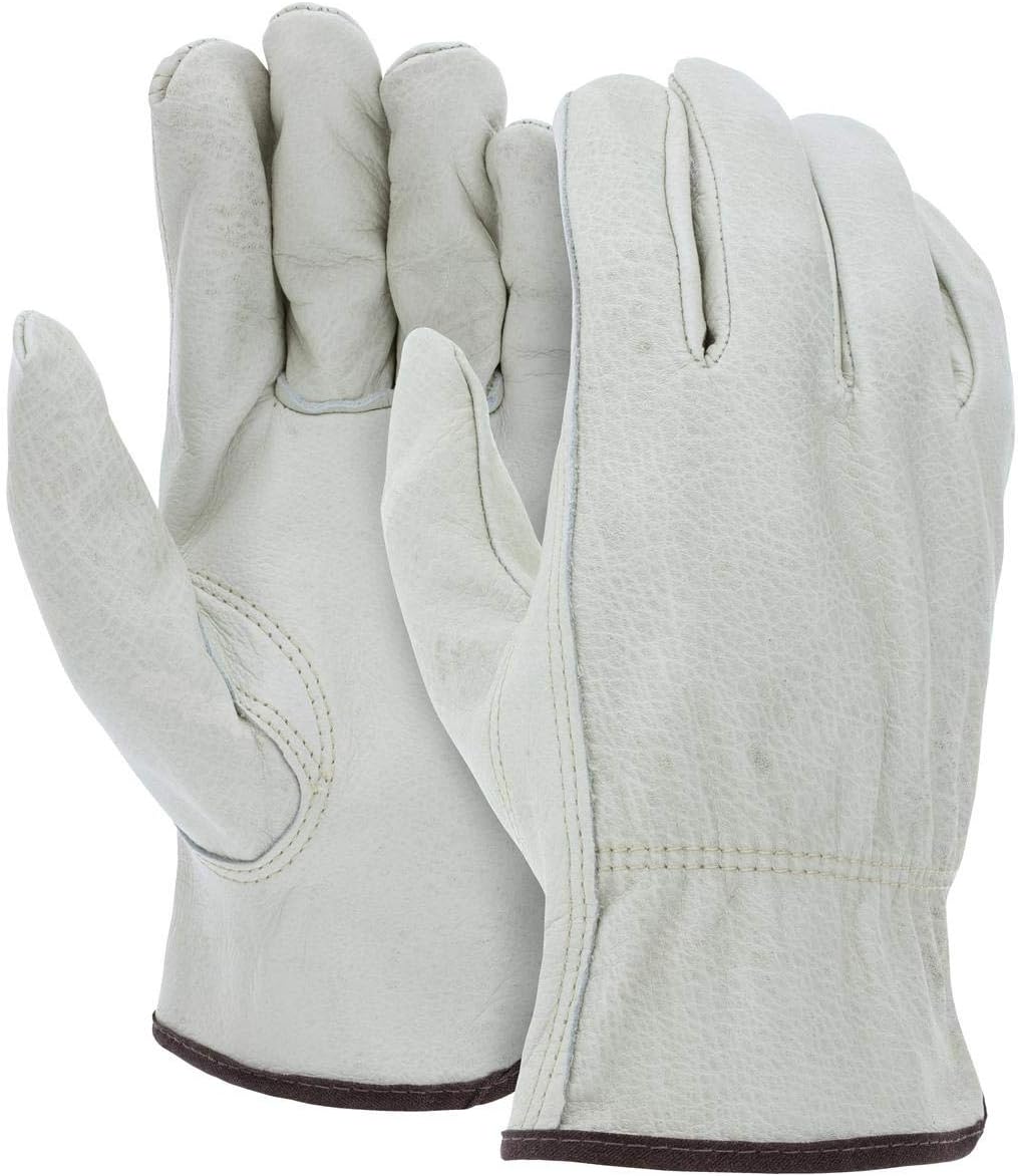 61CutSGJJ3L._AC_SL1228_.jpg 12 Pairs XX-Large Heavy Duty Durable Cowhide Leather Work Gloves I Driver Gloves for Truck Driving, Warehouse, Gardening, Farming - Image 1